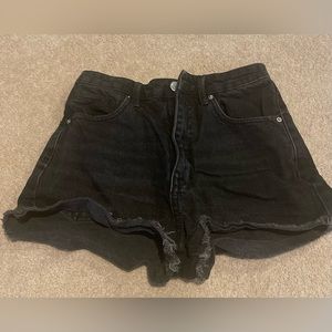 Black Zara Jean shorts